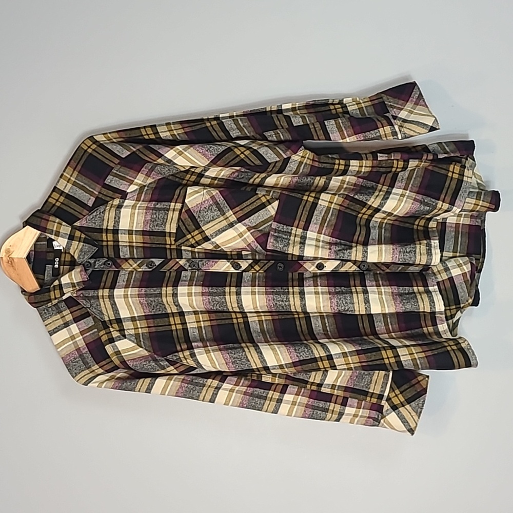 BDG oversized‎ flannel Comfy Soft Academia Size XS Urban Outfitters Grunge 90s